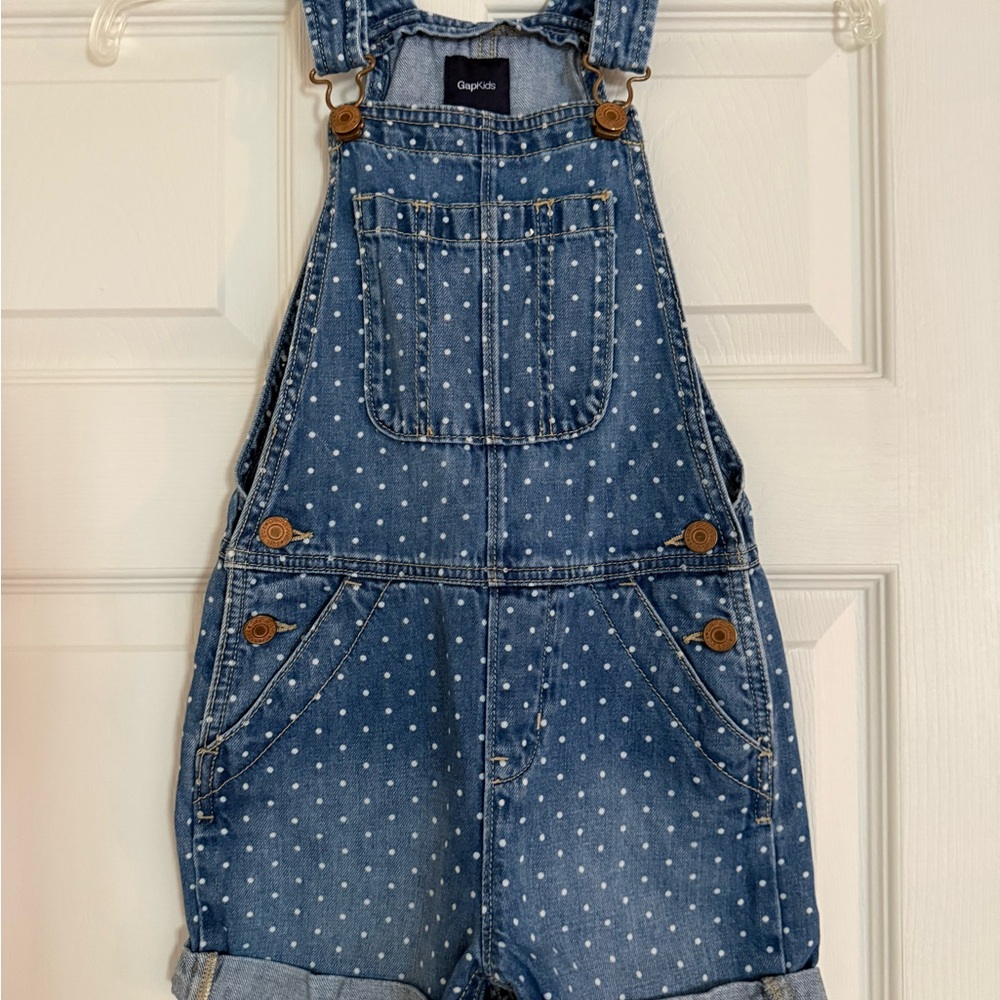 GAP Kids Striped Denim Overalls